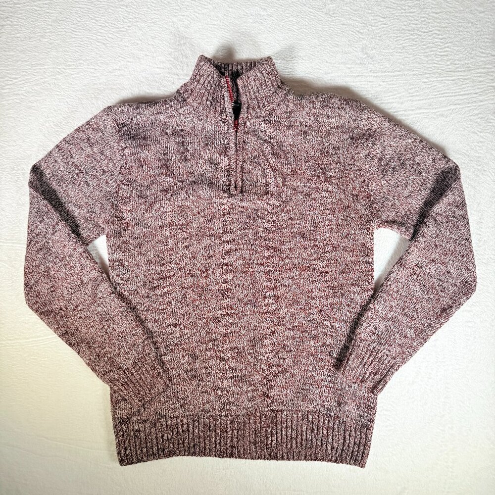 Kian D Los Angeles‎ Men's Red Brown Cotton Knit Sweater Large Heathered